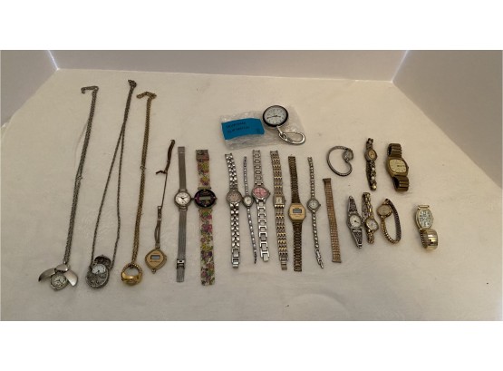 Assorted Women Wrist Watches And Necklace Watches