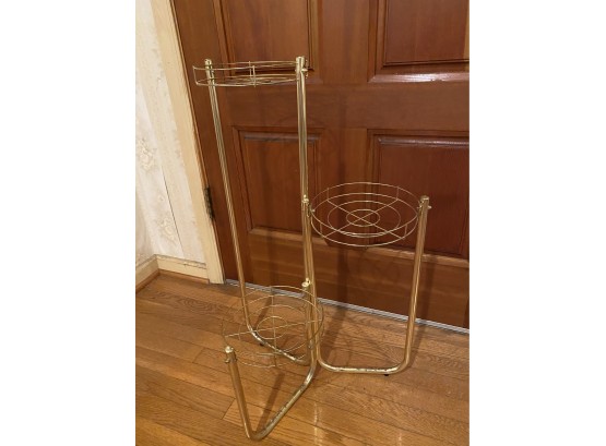 3 Tier Metal Plant Stand Vintage Gold Wire Planter Display Stand