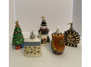Assorted Soap Dispensers - Lot Of 5