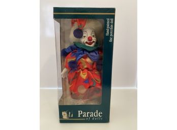 'Parade Of Dolls' Hand Painted Porcelain Circus Clown NIB