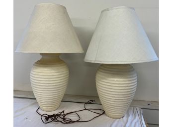 Pair Of Large Ceramic Lamps