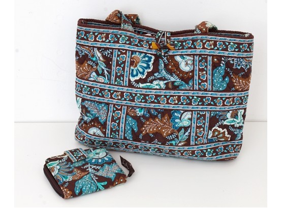 Vera Bradley Quilted Bag & Matching Wallet