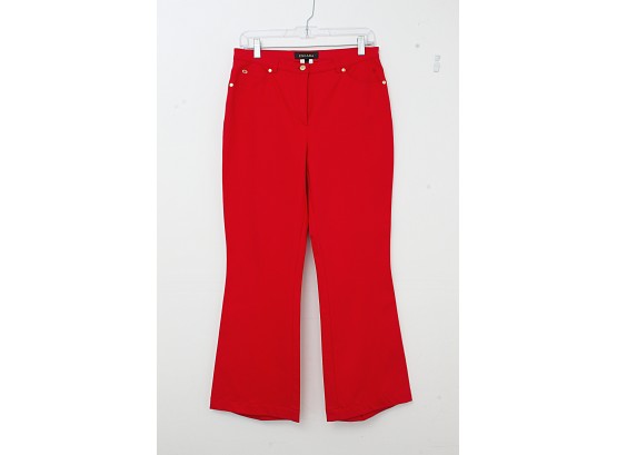 Escada Red Pants, Size 38