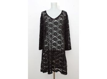 J. Valdi Crochet Style Dress/Beach Cover, Size XL