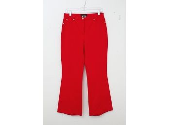 Escada Red Pants, Size 38
