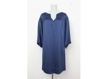Diane Von Furstenburg Blue Silk Dress, Size 10