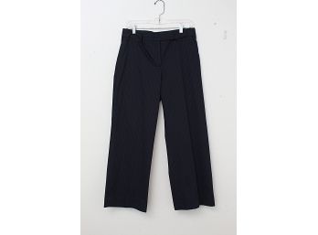 DKNY Cotton And Spandex Blend Pinstripe Pants, Size 8