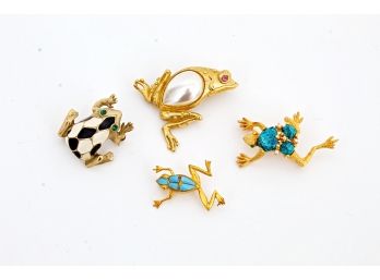 Four Statement Frog Pins
