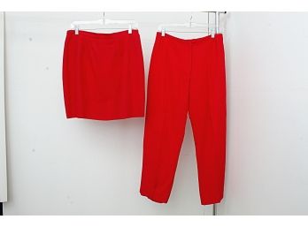 Lon Sabella New York Silk (?) Pants, & Similar Skirt, Size 8