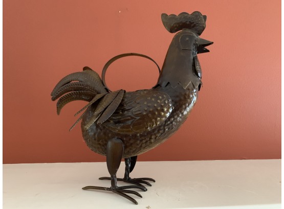 Metal Rooster Decorative Watering Can