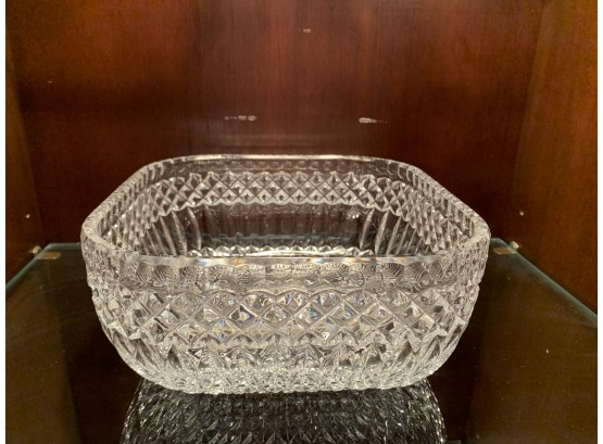 Sparkly Cut Crystal Square Bowl