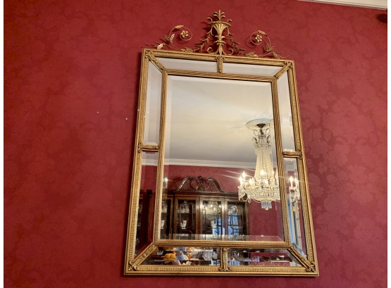 Adam's Style Segmented Mirror In Gilt Frame, Paid $1175