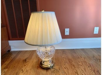 Waterford / Wedgwood Crystal & Brass Lamp