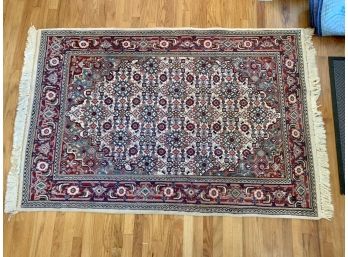 4' X 5' 10' Jewel Toned Wool Carpet