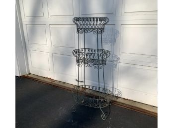 Three - Tiered Metal Plant Stand