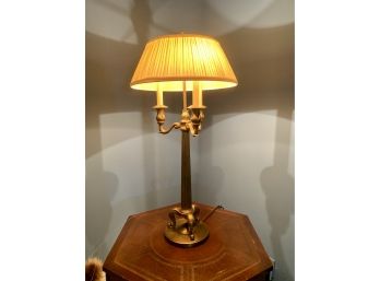 Brass Column Three-Light Tall Table Lamp