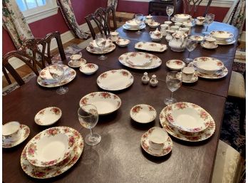 79 Piece Royal Albert Bone China 'Old Country Roses' Service For Eight Plus Extras