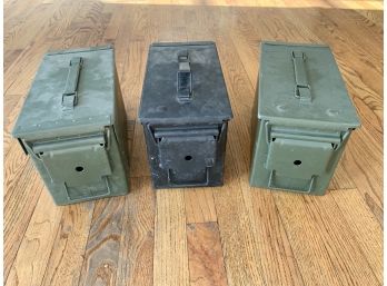 Group Of Three Vintage Ammunition Boxes