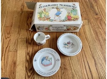 Peter Rabbit Nursery Dish Set By Wedgwood, New In Box