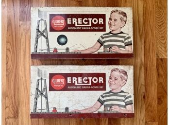 Two Vintage Gilbert Erector Automatic Radar Scope Toy Sets (1959)