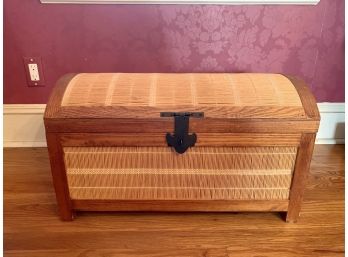 Wood Framed Woven Dome Trunk