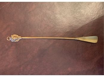 Brass Shoe Horn With Lion Head