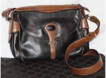 Gucci Two-Tone Leather Shoulder Bag W Dust Cover