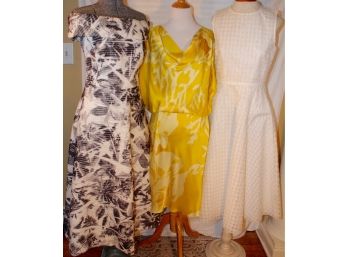 Lot Of Three Designer Dresses By Tanya Taylor(sz.4), Theia(sz. 2), Josie Natori(sz. XS)