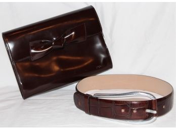 Lot Of Two Furla Leather Items