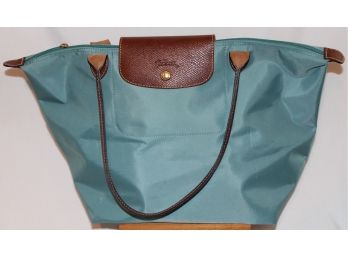 Longchamp Turquoise Medium Tote Bag
