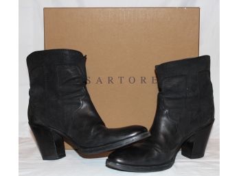 Sartore Leather & Suede Boots Sz. 37.5 W Box And Dust Cover