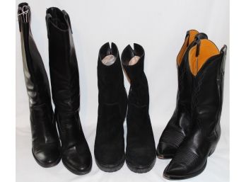 Lot Of Three Pairs Of Boots- Michael Kors, Vero Cuoio, Custom Made (Size 8)