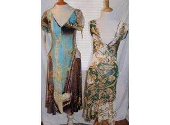 Roberto Cavalli & Just Cavalli Printed Jersey Dresses- XS And 42