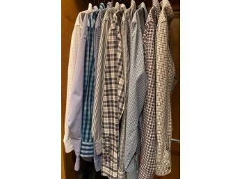 Lot Of 9 Mens Pattern Shirts- Ralph Lauren, Lacoste, Frank Stella