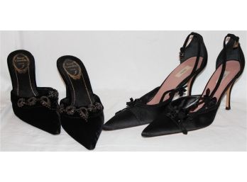Pair Of Designer Shoes- Prada & Rene Caovilla Sz. 38.5 & 39