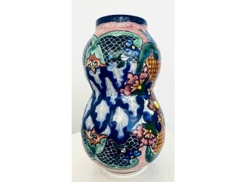 Handpainted Mexican Pottery Vase