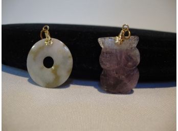 Semi-precious Stone Pendents 1' (2)
