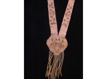 Vintage Seed Beaded Flapper Necklace