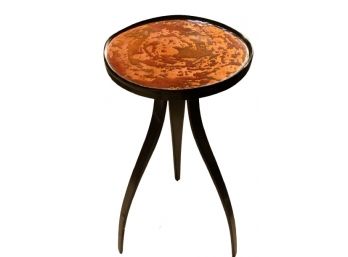 Handblown Glass-Top, Small Side Table