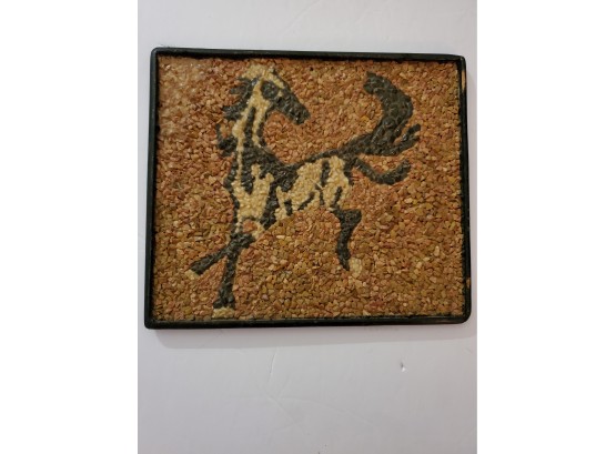 Galloping Horse, Mixed Media Stonework Art