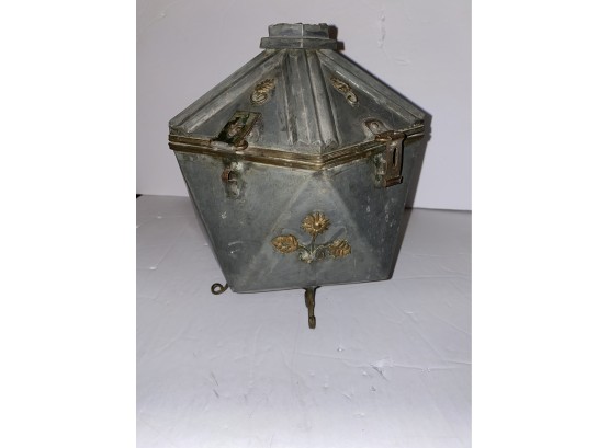 Interesting Antique Metal Victorian Footed Urn, Beautifully Decorated