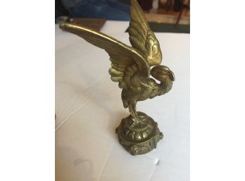 Brass Heron Sculpture