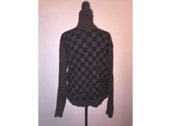 Vintage Versace Jeans Couture Checkered Turtleneck Sweater XXL