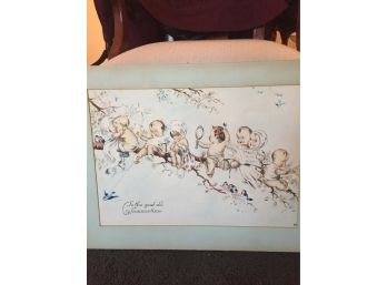 Babies Playing On A Tree Branch Watercolor   In The Good Old Summer Time