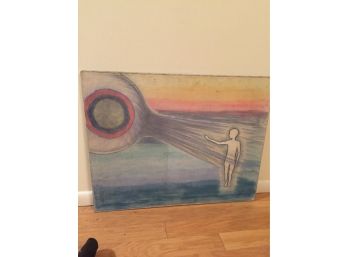 Unique Painting Of A Man Being Abducted On Canvas