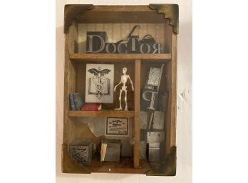 Interesting Doctor Medicine Themed Shadow Box