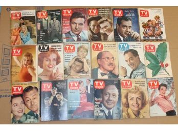 Attic Found 1950s-60s TV GUIDE Magazine Ephemera Book Lot 9 GREAT STARS