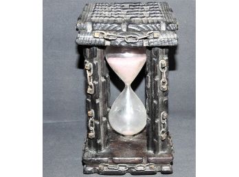 Old Gothic Looking Wooden Hour Glass