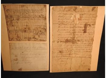 Historic 1749 Prince George British Slave Document With US Civil War Soldier Connection