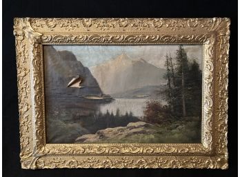 Mountain By A Lake Reproduction